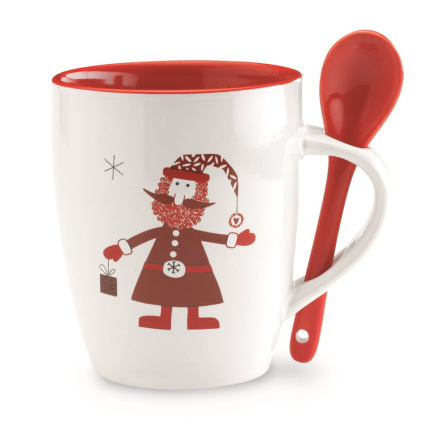 Kerstmok met lepel 250ml - Topgiving