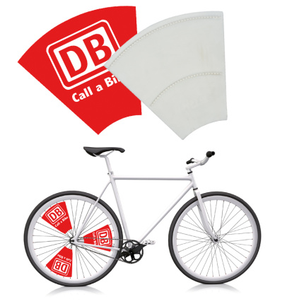 Stevig kunststof vlag voor fietsen - Topgiving