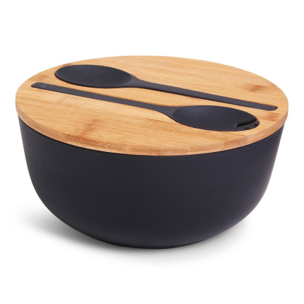 Senza bamboo salad bowl + spoon/fork - Topgiving