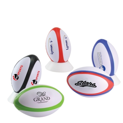 Anti-stress twee kleuren rugby bal - Topgiving