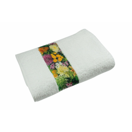 Handdoek, 400 gr/m2, div. formaten, full colour bedrukbare band - Topgiving