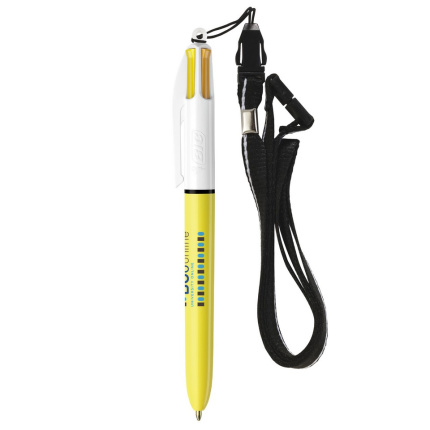 Bic® 4 colours sun ballpen + lanyard - Topgiving