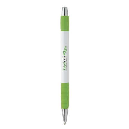 Witte striped grip pen - Topgiving