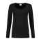 L&S T-shirt Crewneck cot/elast LS for her - Topgiving