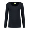 L&S T-shirt Crewneck cot/elast LS for her - Topgiving