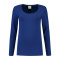 L&S T-shirt Crewneck cot/elast LS for her - Topgiving