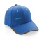 Impact AWARE™ 6 panel 280gr recycled katoen cap met bies - Topgiving