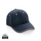 Impact AWARE™ 6 panel 280gr recycled katoen cap met bies - Topgiving