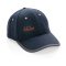 Impact AWARE™ 6 panel 280gr recycled katoen cap met bies - Topgiving