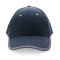 Impact AWARE™ 6 panel 280gr recycled katoen cap met bies - Topgiving