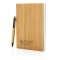 A5 Bamboe notitieboek & pen set - Topgiving