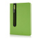 Standaard hardcover PU A5 notitieboek met stylus pen - Topgiving