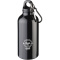 Oregon 400 ml waterfles van RCS-gecertificeerd gerecycled aluminium met karabijnhaak - Topgiving