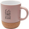 Billie 300 ml mok van keramiek met kurkdetails en matte afwerking - Topgiving