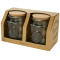 Aire tweedelige containerset van 1500 ml gerecycled glas - Topgiving