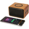 Houten 3W speaker met draadloos oplaadstation - Topgiving