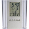 Acryl pennenhouder met klok, datum, dagaanduiding en thermometer - Topgiving