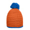 Pompon Hat with Contrast Stripe - Topgiving