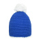 Pompon Hat with Contrast Stripe - Topgiving