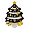 SENZA Folie Ballon Kerstboom Zwart - Topgiving