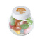 Kleine glazen pot gevuld met ca. 40 gr. jelly beans gekleurd deksel - Topgiving