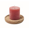 Kaars met ronde houten basis - Topgiving