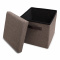 Foldable storage pouffe yarn light with pu handles - Topgiving